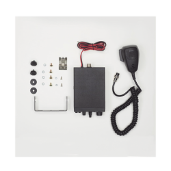 Radio móvil en banda CB de 40 canales en modulación AM con pantalla monocromática y función de PA 