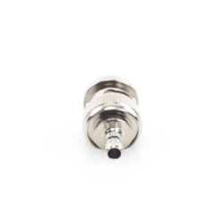 Conector BNC Macho de Anillo Plegable para Cable LMR-195, RG-58/U, RG-142/U, Níquel/ Oro/ Delrin.