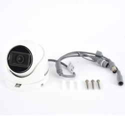 AUDIO POR COAXITRON / Turret TURBOHD 5 Megapixel / Angulo de vision 85.5° / Lente 2.8 mm / 30 mts IR EXIR / Exterior IP67 / 4 Tecnologías / dWDR