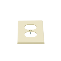 Placa de Pared para Contacto Duplex Color Marfil.