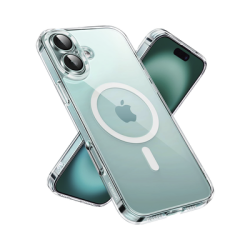 Funda protectora magnética transparente UGREEN Classy para iPhone 16 (transparente)