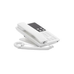 Teléfono IP Hotelero Wi-Fi, 2 líneas SIP con 2 cuentas, codec Opus, IPV4/IPV6, color blanco, con gestión en la nube GDMS