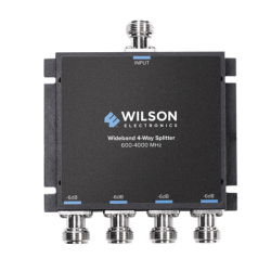 Divisor de potencia de 4 salidas, 50 Ohm, 600-4000MHz con conectores N-Hembra.