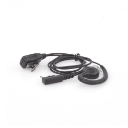 Micrófono de solapa con audífono ajustable al oído para KENWOOD TK3230/3000/3402/3312/3360/3170,NX240/340/220/320/420, TKD240/340