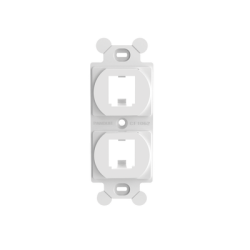 Marco de Módulo Dúplex, Para Placas Frontales Estándar NEMA 106, Acepta 2 Módulos Mini-Com, Color Blanco