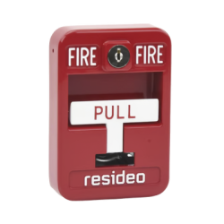 Estación de jalón convencional de acción simple color roja con cerradura
