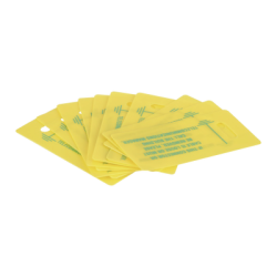 Kit de 10 Etiquetas Impresas para Identificación de Tierra Física, Incluye 10 Cinchos Retardantes a Flama