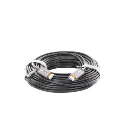 Cable HDMI de 30 Metros por Fibra Óptica 4K@60Hz | Fibra de 4 núcleos + Cobre estañado de 7 núcleos | Compatible con HDMI 2.0 | Alta velocidad 18 Gbps | 3D | HDR | Carcasa de  Zinc | Premium | 2 Años de Garantía.