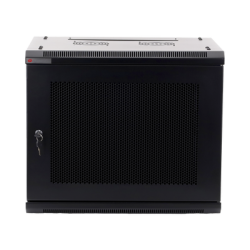 Gabinete PRECISION, Con Puerta Perforada, de 19in, 9UR, 450mm de Profundidad, Color Negro