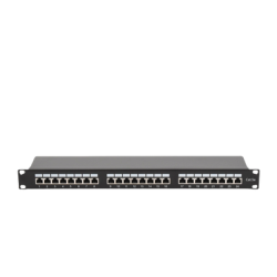 Panel de parcheo de impacto Blindado (STP) de 24 puertos Cat5e, 19in