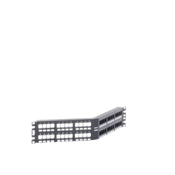 Panel de Parcheo Modular Keystone (Sin Conectores), Angulado, de 48 Puertos, 2UR