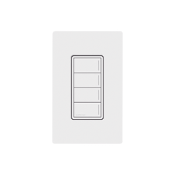 (RadioRa3) Botonera Sunnata Blanco 3 escenas y 2 botones subir/bajar para Radio RA3, programe escenas diferentes en cada botón.