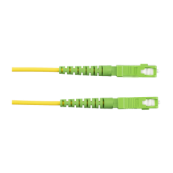 Jumper de Fibra Optica Monomodo 9/125 OS2, SC/APC-SC/APC Simplex, OFNR (Riser), Color Amarillo, 1 Metro