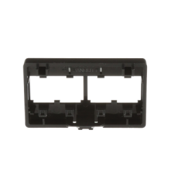 Placa de Mobiliario Modular Estándar, Salidas Para 4 Puertos Mini-Com, Color Negro