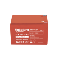 Batería 12 V / 12 Ah / UL / Tecnología AGM-VRLA / Vida útil promedio de 5 aRetardante a la Flama / Uso en equipo electrónico, Alarmas de Intrusión / Incendio / Control de acceso / Video Vigilancia / Terminales F1 ( Inclu