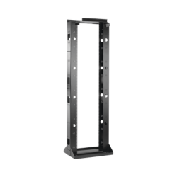 Rack de 2 Postes Sísmico, Estándar de 19 in, Rieles Numerados y Roscados #12-24, Fabricado en Acero, 45 Unidades de Rack, Color Negro