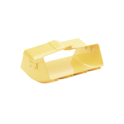 Bajada Vertical Interior de 45º con Tapa, Para uso con Canaletas 12X4 FiberRunner™, Color Amarillo