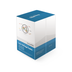 Bobina de 152 metros de cable compuesto de, 6 y 4 conductores calibre 22 y 2 Conductores calibre 18, para aplicaciones de control de acceso