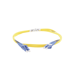 Jumper de Fibra Optica Monomodo 9/125 OS2, LC-LC Duplex, OFNR (Riser), Color Amarillo, 1 Metro