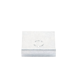 Placa salida a tubo automática con chequeador 1/2 y 3/4 de 116 mm, con acabado Electro Zinc