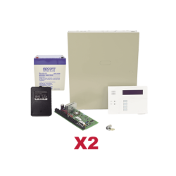 2 Paneles de Alarma VISTA48/6160RF Teclado Alfanumérico con Receptor Inalámbrico, Batería y Transformador