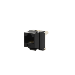 Conector Jack Estilo 110 (de Impacto), Tipo Keystone, Categoría 6, de 8 posiciones y 8 cables, Color Negro