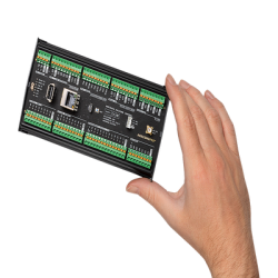 PORTENTA MACHINE CONTROL ,Ideal para aplicaciones en la Industria 4.0 gracias a sus múltiples  puertos de comunicación  y una programación flexible en estándares de PLC o Arduino IDE