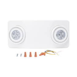 Luz de Emergencia Dual LED /520lm/uso rudo/montaje en pared o techo/batería de respaldo incluida