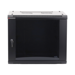 Gabinete PRECISION, Con Puerta de Cristal Templado, de 19in, 9UR, 450mm de Profundidad, Color Negro
