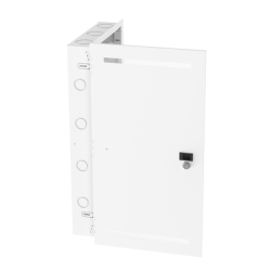 Gabinete Multipropósito de Montaje en Pared, de 28 in de Altura, Con Puerta Reversible, Fabricado en Acero, Color Blanco 