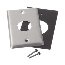 Placa de Pared IndustrialNet™, Para 1 Conector Industrial, de Acero Inoxidable