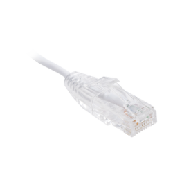 Cable de Parcheo Slim UTP Cat6 - 2 m Blanco Diámetro Reducido (28 AWG)