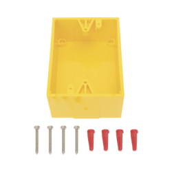 Caja trasera de montaje color amarillo para estaciones de parada STOPPER