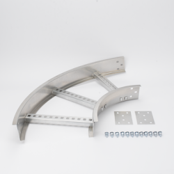 Curva Horizontal de Aluminio de 90° Perfil Z / Peralte 3 1/4