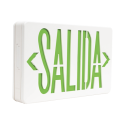 Letrero LED DUAL de SALIDA Universal con alto brillo/uso en pared, lateral o techo/Batería de Respaldo Incluida.