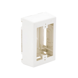 Caja de Pared Superficial, uso Universal con Placas de Pared, Con Cinta Adhesiva, Color Blanco Mate