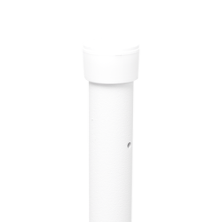 Poste de Esquina Blanco de Acero Galv. de 1.2m para Cerca Electrificada  cal. 18 de 1