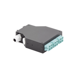 Distribuidor de Fibra Óptica para Riel Din, 6 Acopladores SC/UPC Multimodo con Charola de Empalme