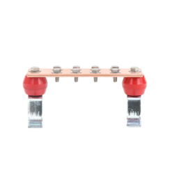 Barra para Unión de Cobre con Capacidad de 1000A, medidas  7-7/8 x 2 x 1/4 in., con Aisladores (Sin Gabinete) 