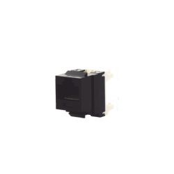 Conector Jack Estilo 110 (de Impacto), Tipo Keystone, Categoría 5e, de 8 posiciones y 8 cables, Color Negro