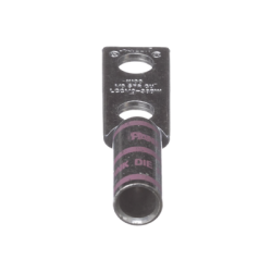 Terminal de Compresión de Barril Largo, de Dos Orificios de 3/8, para Cable 1/0 AWG, Espacios Entre Orificios de 1 in