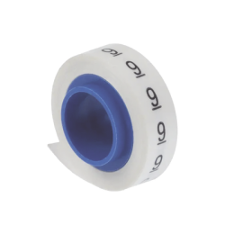 10 Rollos de Etiquetas Marcadoras, Pre-Impresos con los Números 0-9, de 2.4 metros, Color Blanco