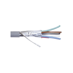Cable Calibre 22, CMR, 6 Conductores, Blindado, 305 metros, Color Gris
