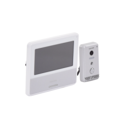 KIT DE VIDEOPORTERO IP COLOR NEGRO / Apertura con app / Súper elegante / Monitor WIFI / soporta 4 monitores y 2 frentes de calle/ Alimentacion 110vca