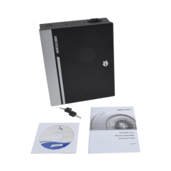 Controlador de Acceso para 1 Puerta y  2 Lectores  / Fácil Administración con Software Gratuito / Incluye Gabinete y Fuente de Alimentación 12Vcc/8A / 10,000 Tarjetas / 50,000 Eventos 