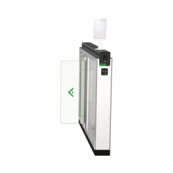 Torniquete de Apertura para Lado Derecho / Metal / Con 12 Pares de Detectores IR / Soporta Terminal de Reconocimiento Facial