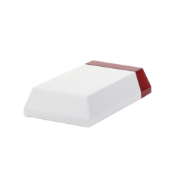 Sirena inalámbrica / Exterior o Interior / Alimentación a batería / Duración de 2 años*/ Con transmisor universal / Compatible con Honeywell, Pima, Crow, DSC, etc