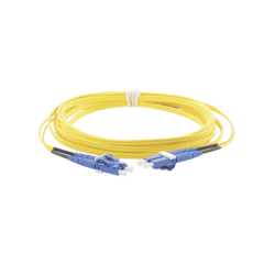 Jumper de Fibra Optica Monomodo 9/125 OS2, LC-LC Duplex, OFNR (Riser), Color Amarillo, 3 Metros