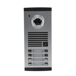 Frente de calle para 8 Apartamentos, compatible con monitores de 4 hilos, expandible a 20 o 32 deptos.