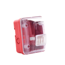 Cubierta para instalar sirenas estrobo en exterior compatible con estrobos sirenas Hochiki color rojo